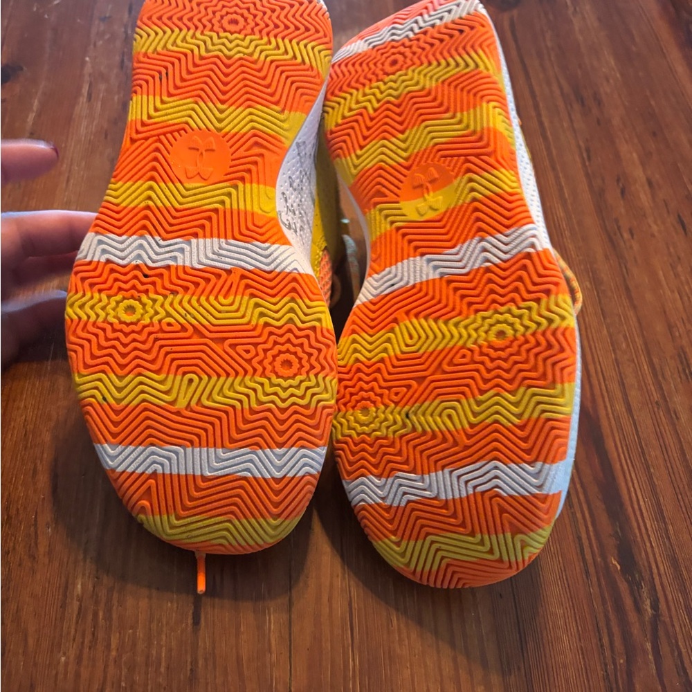 Kids Orange and Yellow Athletic Shoes - Picture 6 of 6